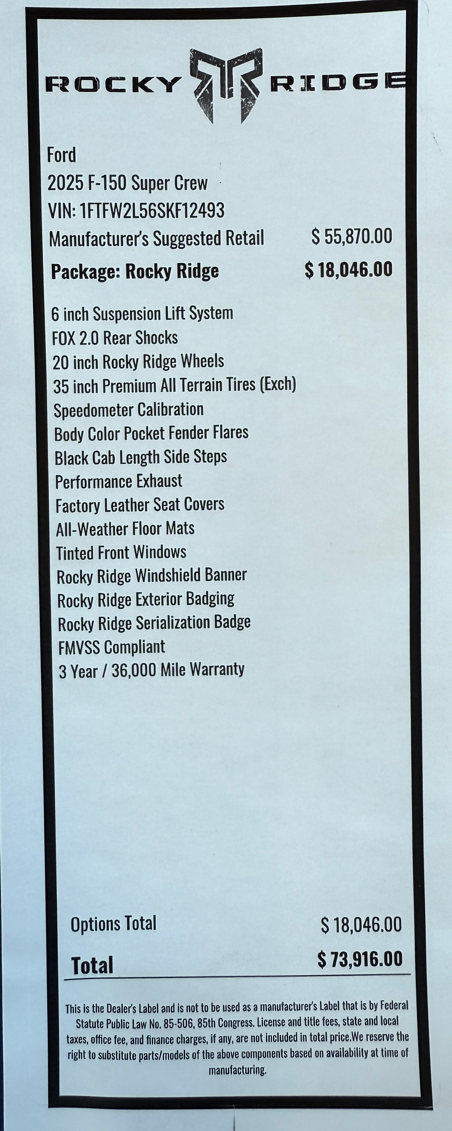 2025 Ford F-150 Rocky Ridge